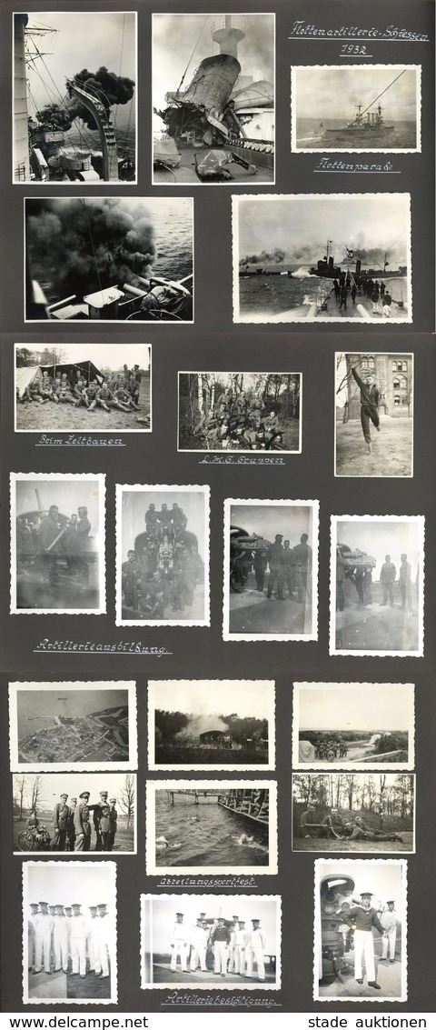 WK II Marine Album Mit Circa 220 Fotos Div. Formate I-II - Guerre 1939-45