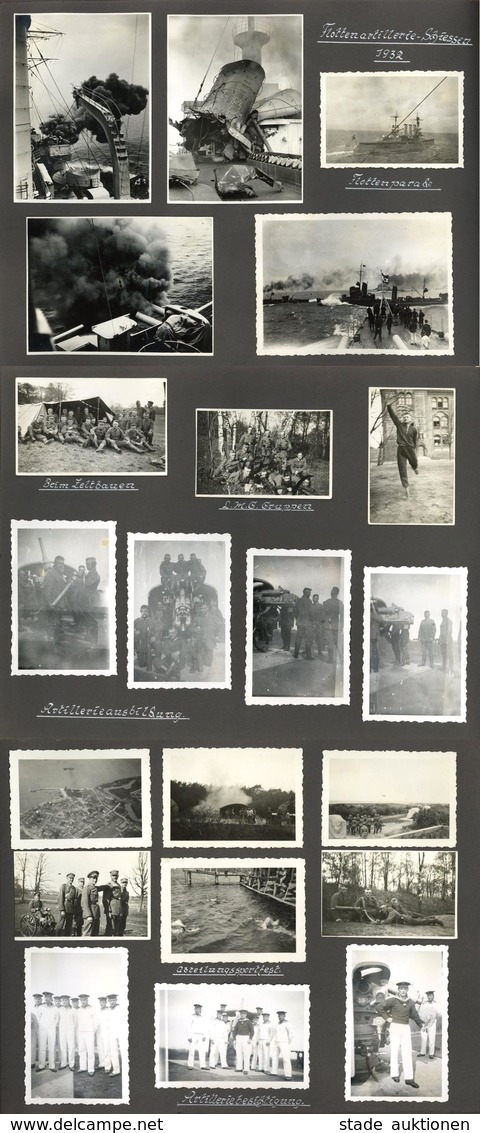 WK II Marine Album Mit Circa 220 Fotos Div. Formate I-II - Weltkrieg 1939-45