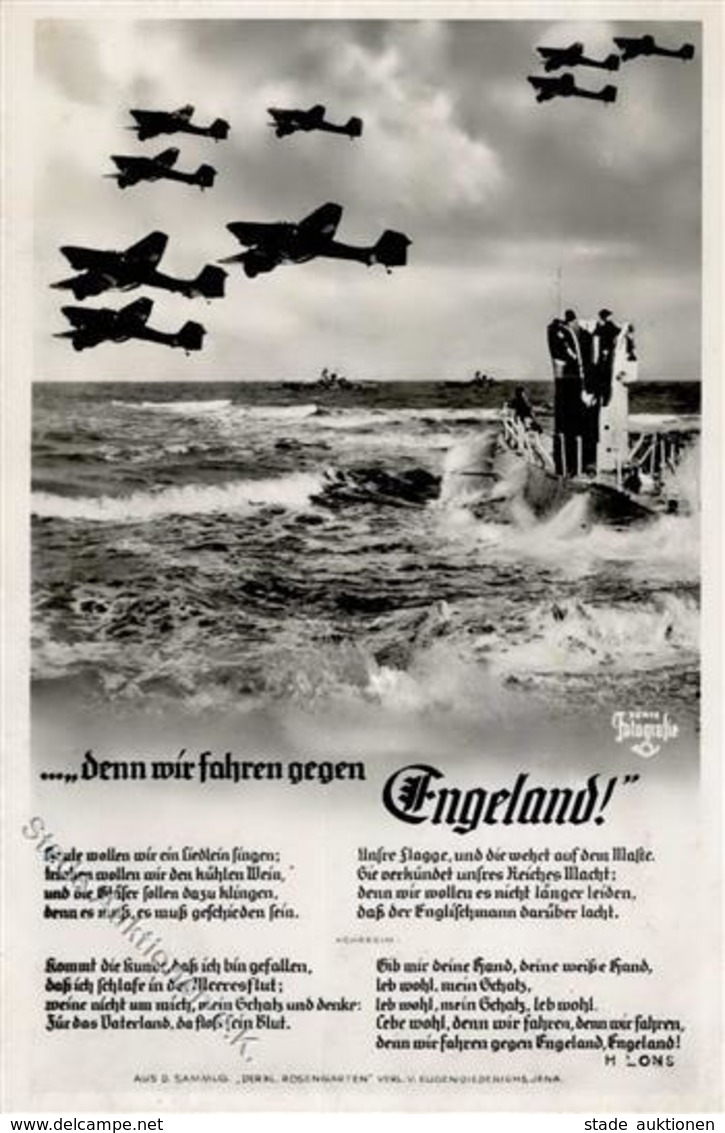 WK II MILITÄR - KRIEGSMARINE - U-BOOT - Denn Wir Fahren Gegen ENGELAND! I - Guerra 1939-45