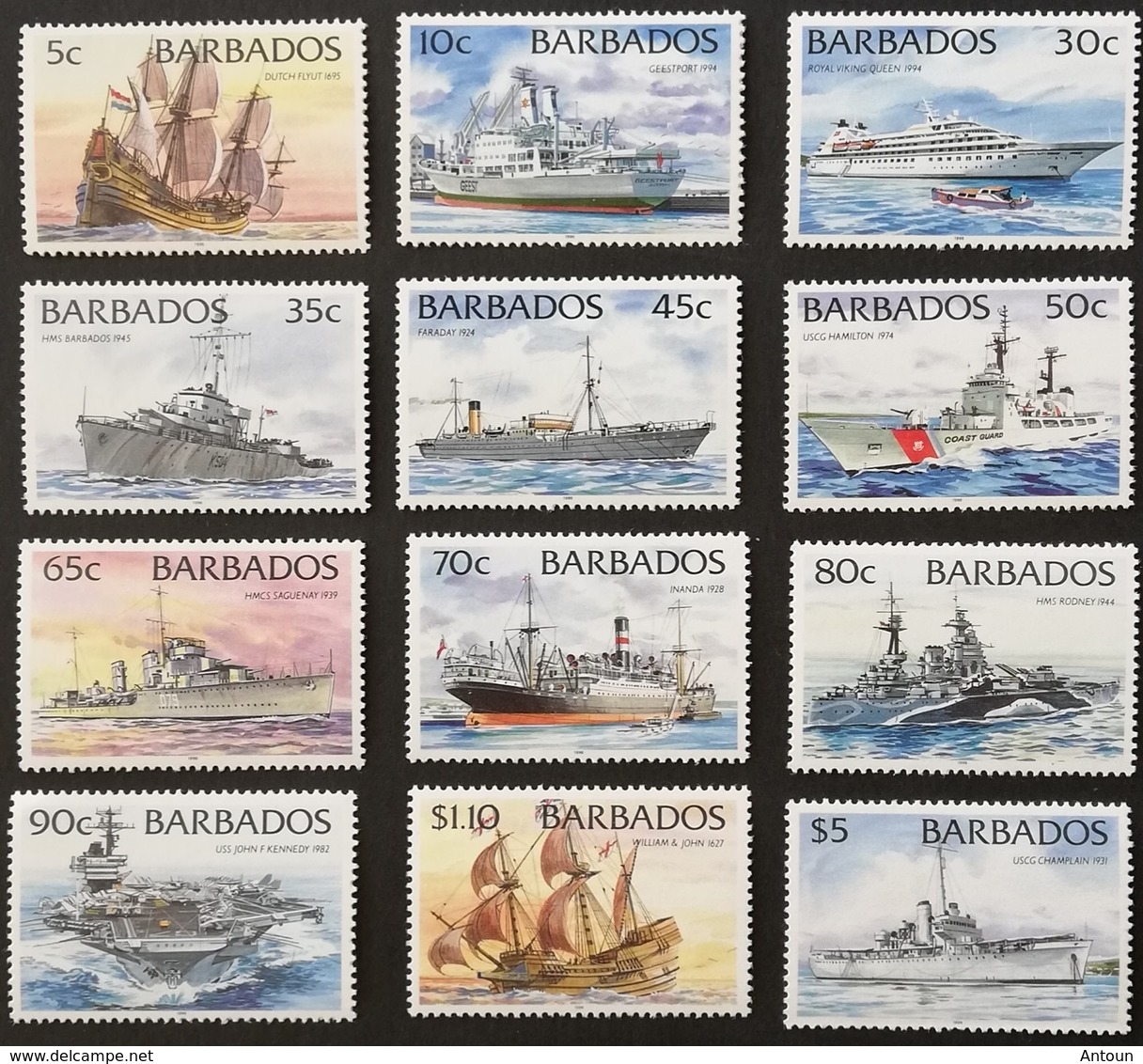 Barbados 1996 Ships - Barbados (1966-...)