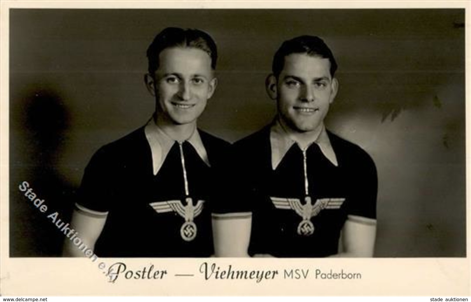 WK II Sport Postler U. Viehmeyer MSV Paderborn Foto-Karte I-II (Klebereste RS) - War 1939-45