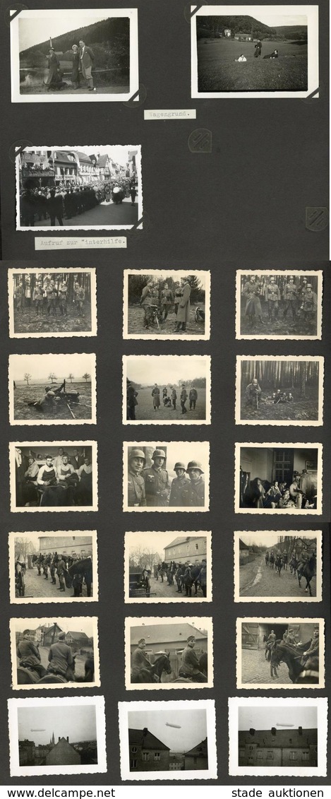 WK II Würzburg (8700) Und Umgebung Album Mit Circa 170 Privat Und Militär Fotos Div. Formate I-II - Guerre 1939-45