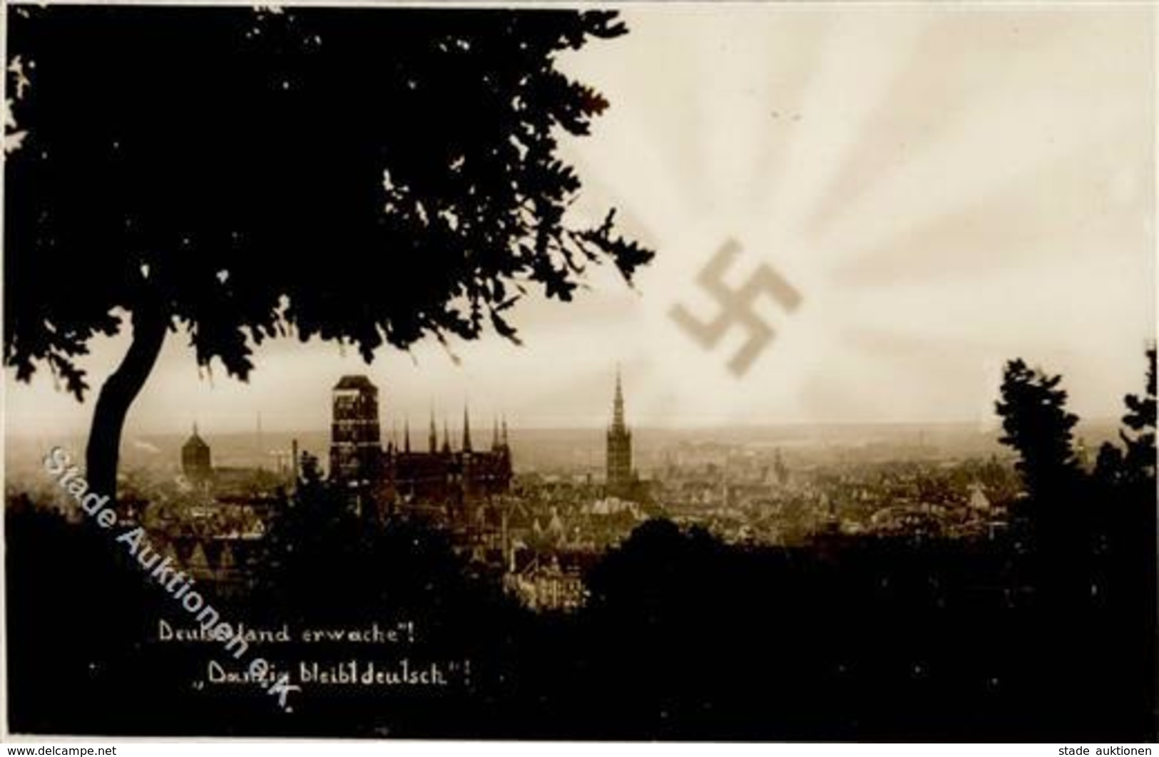 Aufgehende Sonne WK II Danzig Deutschland Erwache Foto AK I-II - Weltkrieg 1939-45