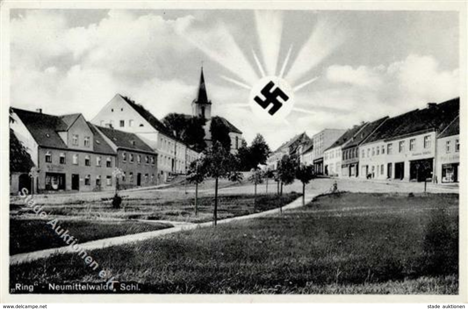 Aufgehende Sonne WK II Neumittelwalde Foto AK I-II - Weltkrieg 1939-45