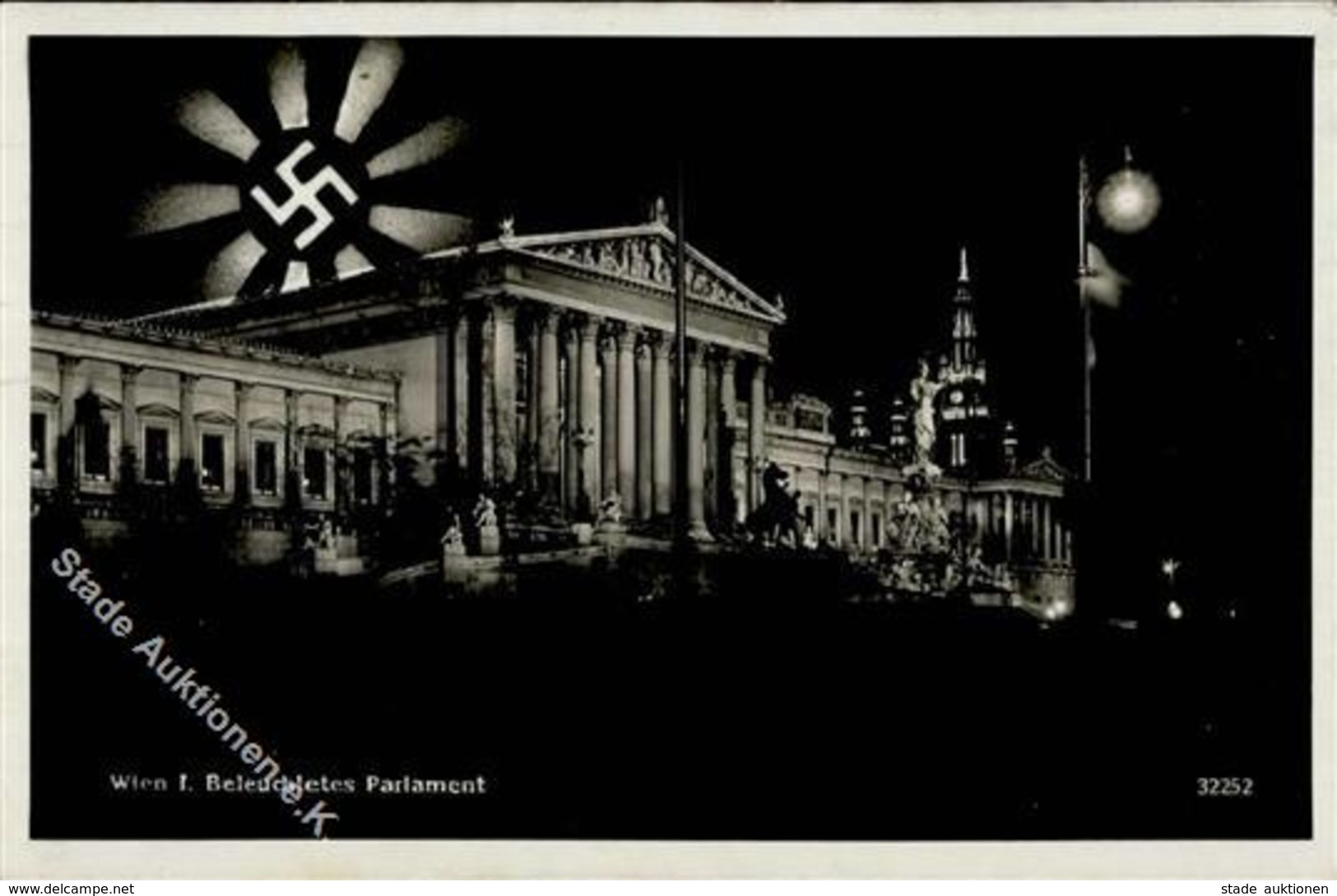 Aufgehende Sonne WK II Wien (1010) Österreich Parlament Foto AK I-II - Guerra 1939-45