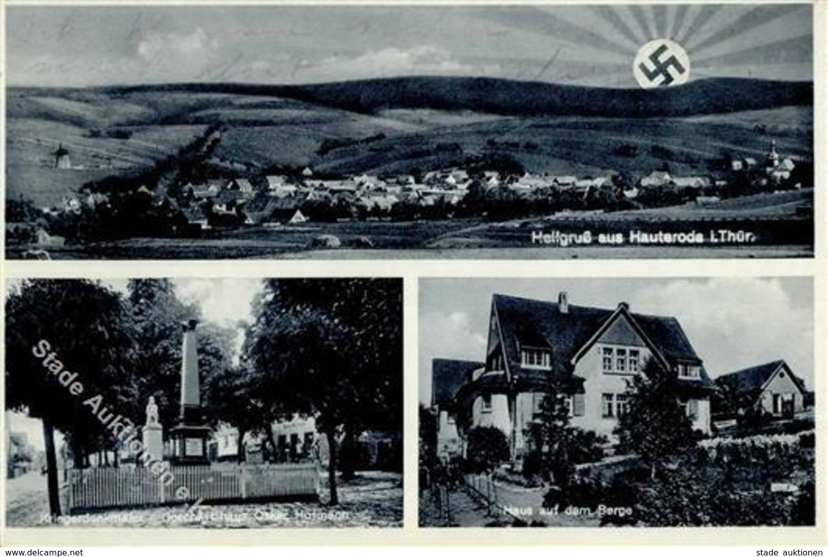 WK II Aufgehende Sonne Heilgruß Aus HATERODE, Thür. Mit Landpost-o I - Weltkrieg 1939-45