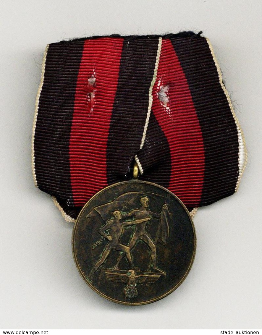 WK II Orden Medaille Zur Erinnerung An Den 1. Oktober 1938 Sudetenland Am Band I-II - War 1939-45