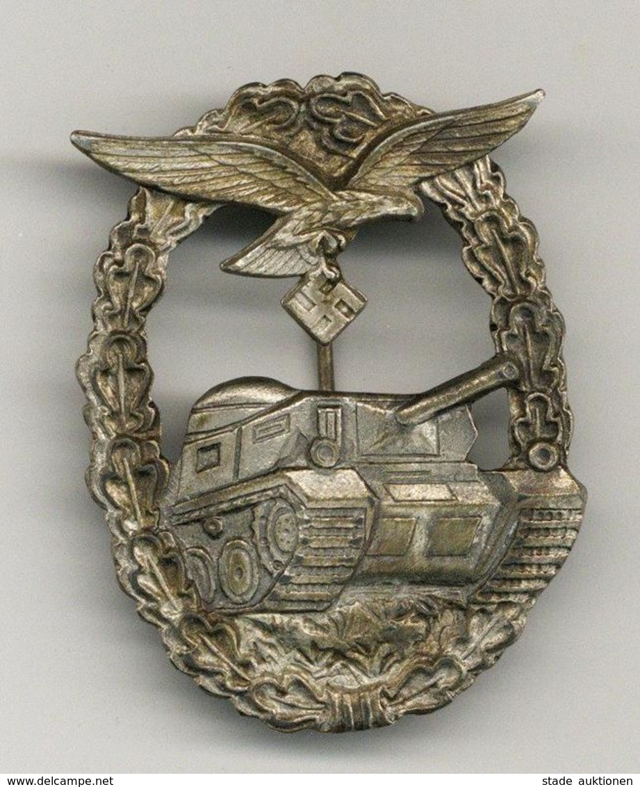 WK II Orden Panzerkampfabzeichen Der Luftwaffe Gestempelt RZ Sammleranfertigung I-II - War 1939-45