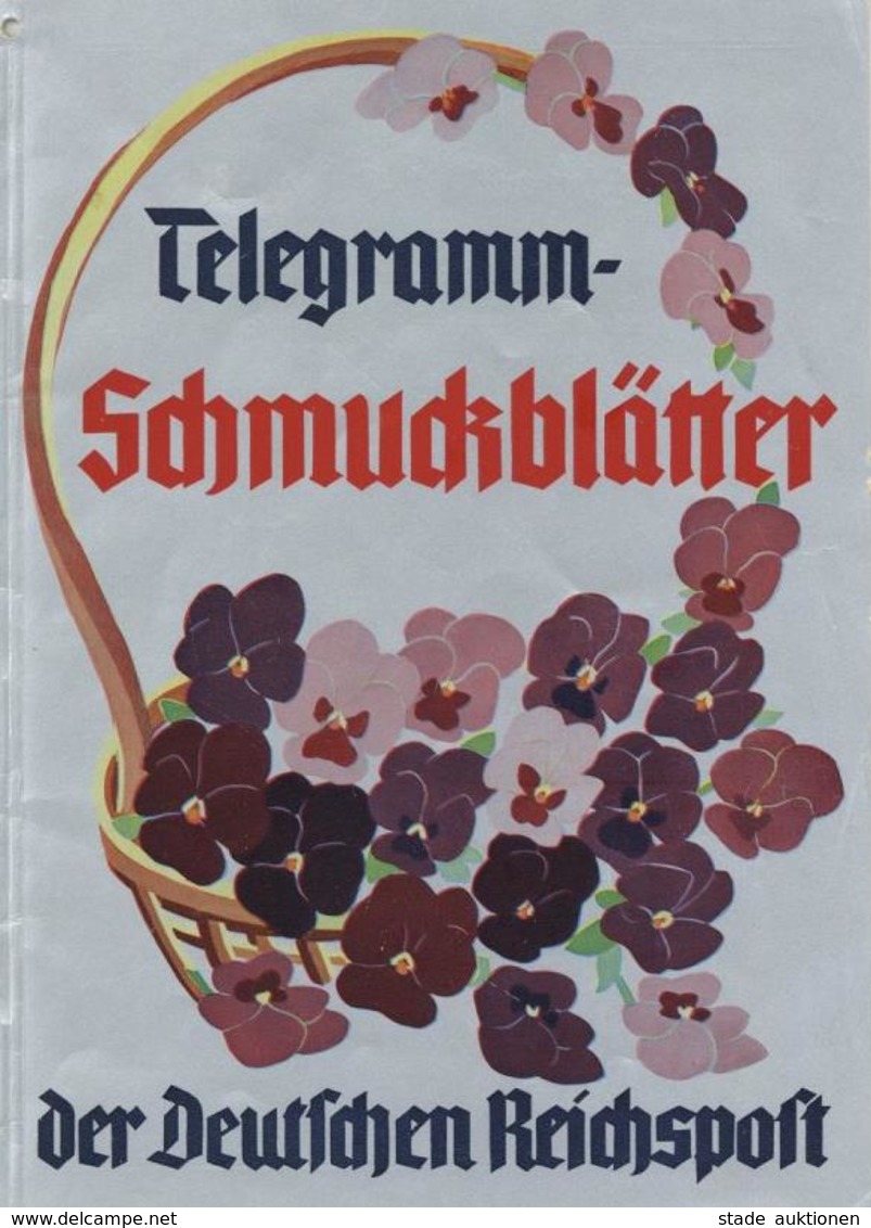 Schmucktelegramm WK II Katalog Telegramm Schmuckblätter Der Deutschen Reichspost Mit 7 Mustertelegrammen I-II - Weltkrieg 1939-45