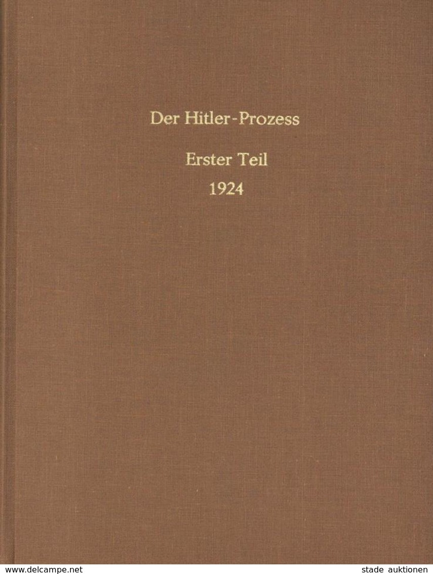 BUCH WK II - Der HITLER-PROZESS 1924 1. Und 2.Teil - 2 Bücher Mit über 400 Seiten über Dem Prozess Vor D. Volksgericht I - Weltkrieg 1939-45