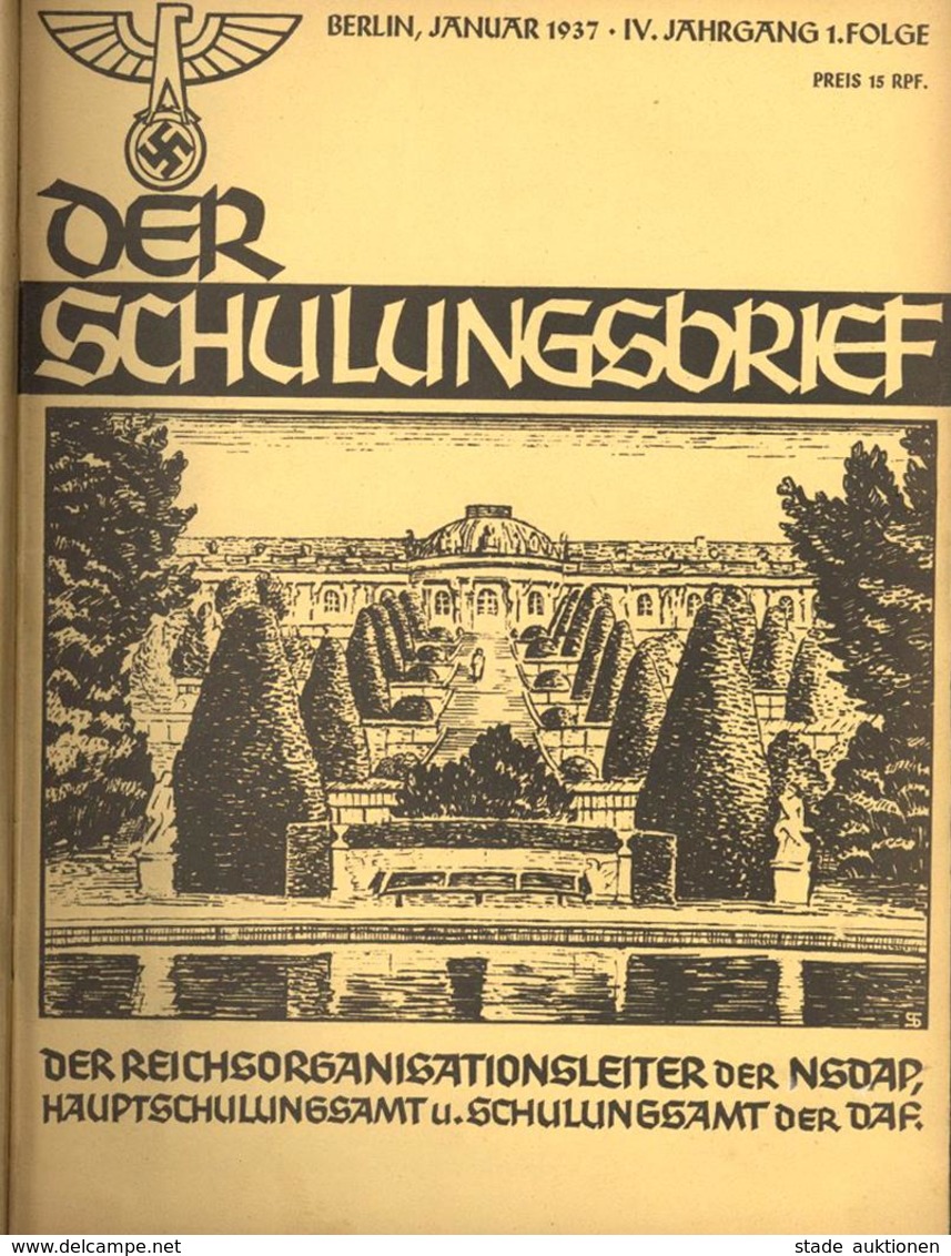 Buch WK II Der Schulungsbrief 1937 12 Folgen Gebunden Zentralverlag Der NSDAP Franz Eher Nachf. Sehr Viele Abbildungen I - Weltkrieg 1939-45