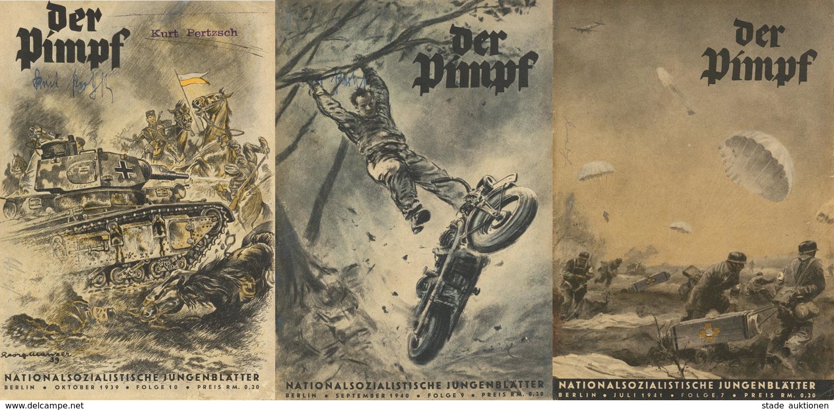Buch WK II HJ 42 Stück Der Pimpf Hrsg. Reichsjugendführung 1937-42 Zentralverlag Der NSDAP Franz Eher Nachf. Viele Abbil - Weltkrieg 1939-45