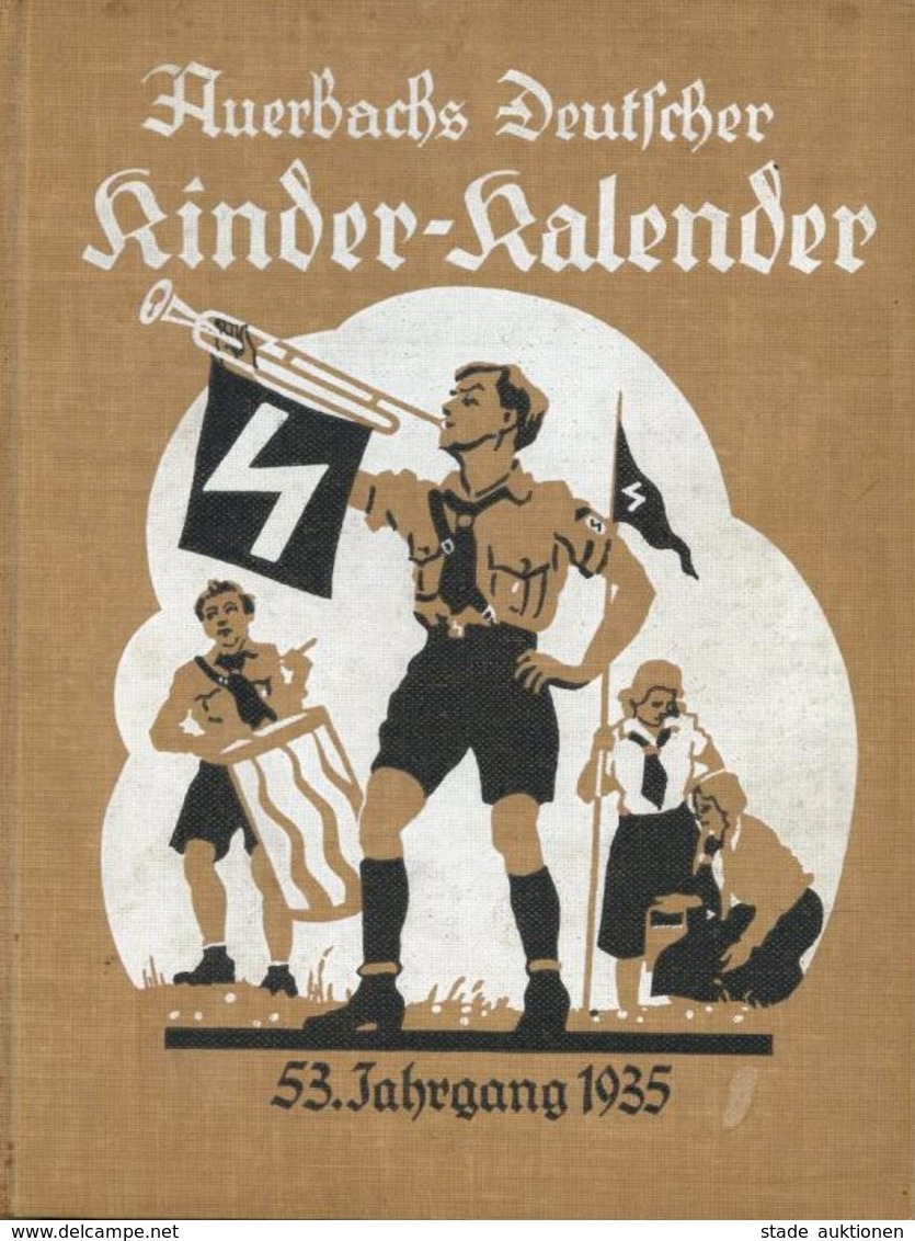 Buch WK II HJ Auerbachs Deutscher Kinder Kalender 1935 Hrsg. Holst, Adolf Dr. 144 Seiten Sehr Viele Abbildungen U. 1 Spi - Weltkrieg 1939-45