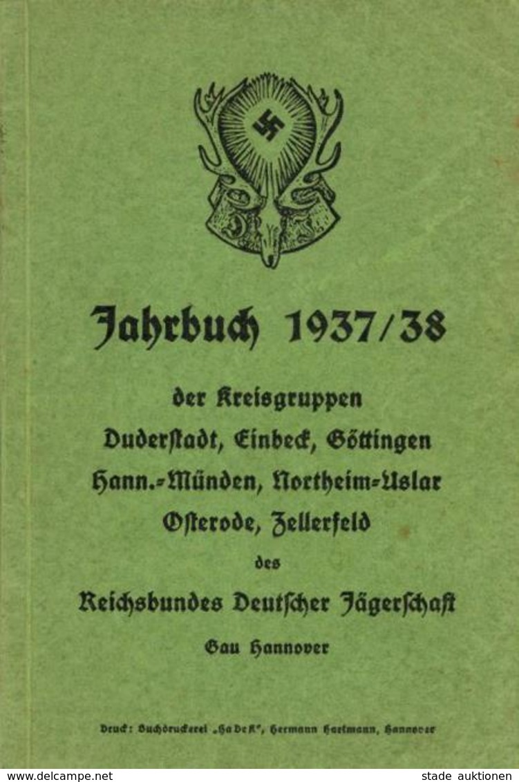 Buch WK II Jahrbuch 1937/38 Reichsbund Deutscher Jägerschaft 126 Seiten Div. Abbildungen II - Weltkrieg 1939-45