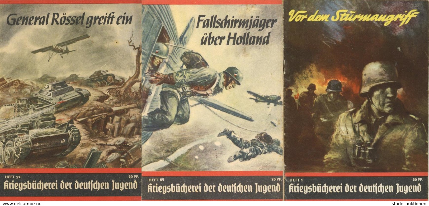 Buch WK II Kriegsbücherei Der Jugend Lot Mit 30 Heften Dabei Heft Nr. 1 Verlag Steiniger Div. Abbildungen II - Weltkrieg 1939-45