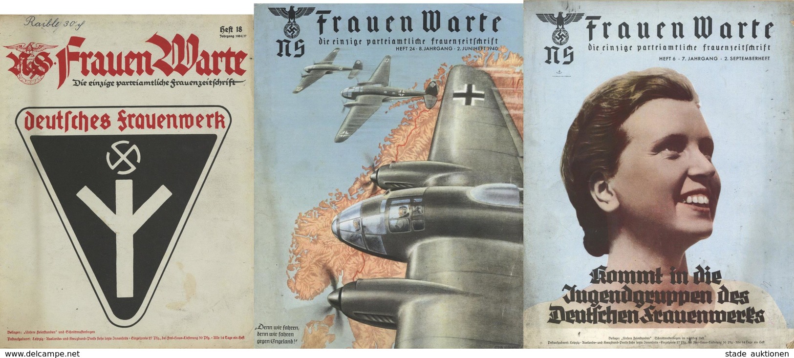Buch WK II Lot Mit 23 Heften Frauen Warte II- (sehr Verschmutzt, Teils Beschädigt) Femmes - Weltkrieg 1939-45