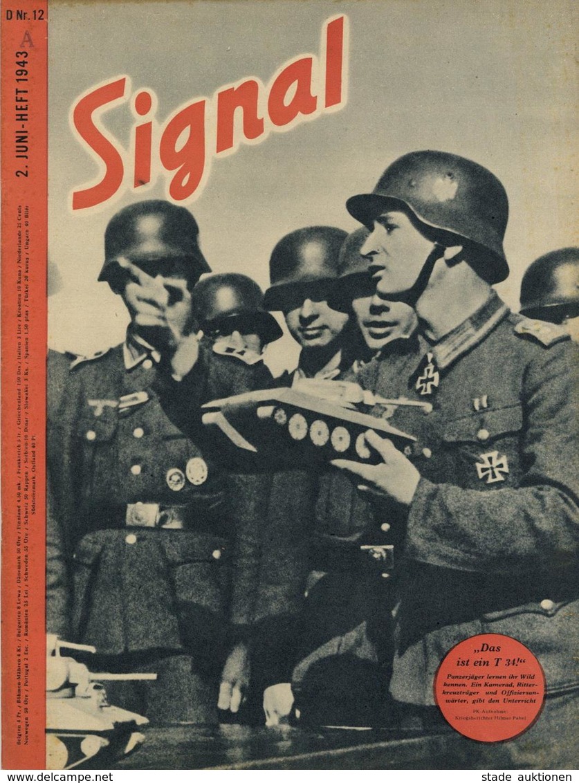 Buch WK II Signal Heft 12 1943 Deutscher Verlag Berlin 46 Seiten Sehr Viele Abbildungen II (altersbedingte Gebrauchsspur - Weltkrieg 1939-45