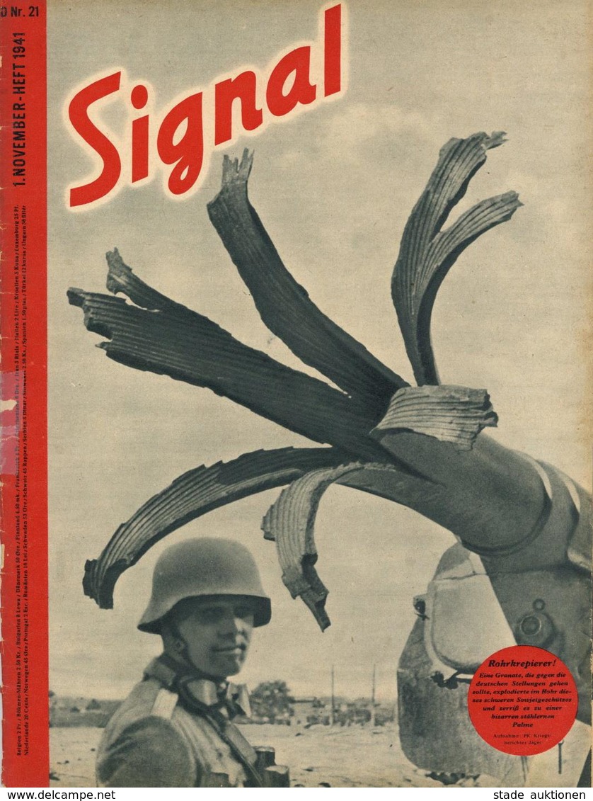 Buch WK II Signal Heft 21 1941 Deutscher Verlag Berlin 44 Seiten Sehr Viele Abbildungen II (altersbedingte Gebrauchsspur - Guerra 1939-45