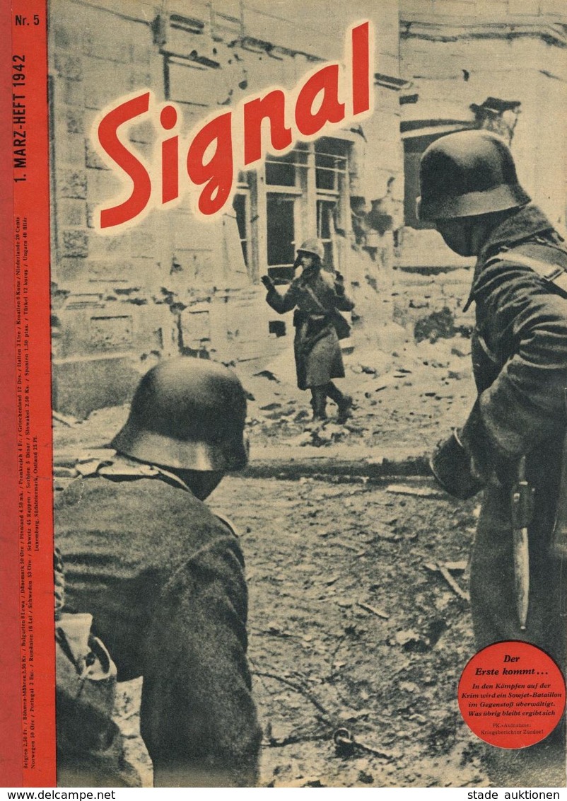 Buch WK II Signal Heft 5 1942 Deutscher Verlag Berlin 46 Seiten Sehr Viele Abbildungen II (altersbedingte Gebrauchsspure - Guerra 1939-45
