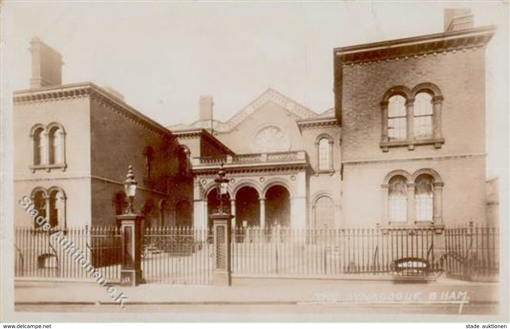 Synagoge Birmingham England Foto-Karte I-II (Stauchung) Synagogue - Judaika