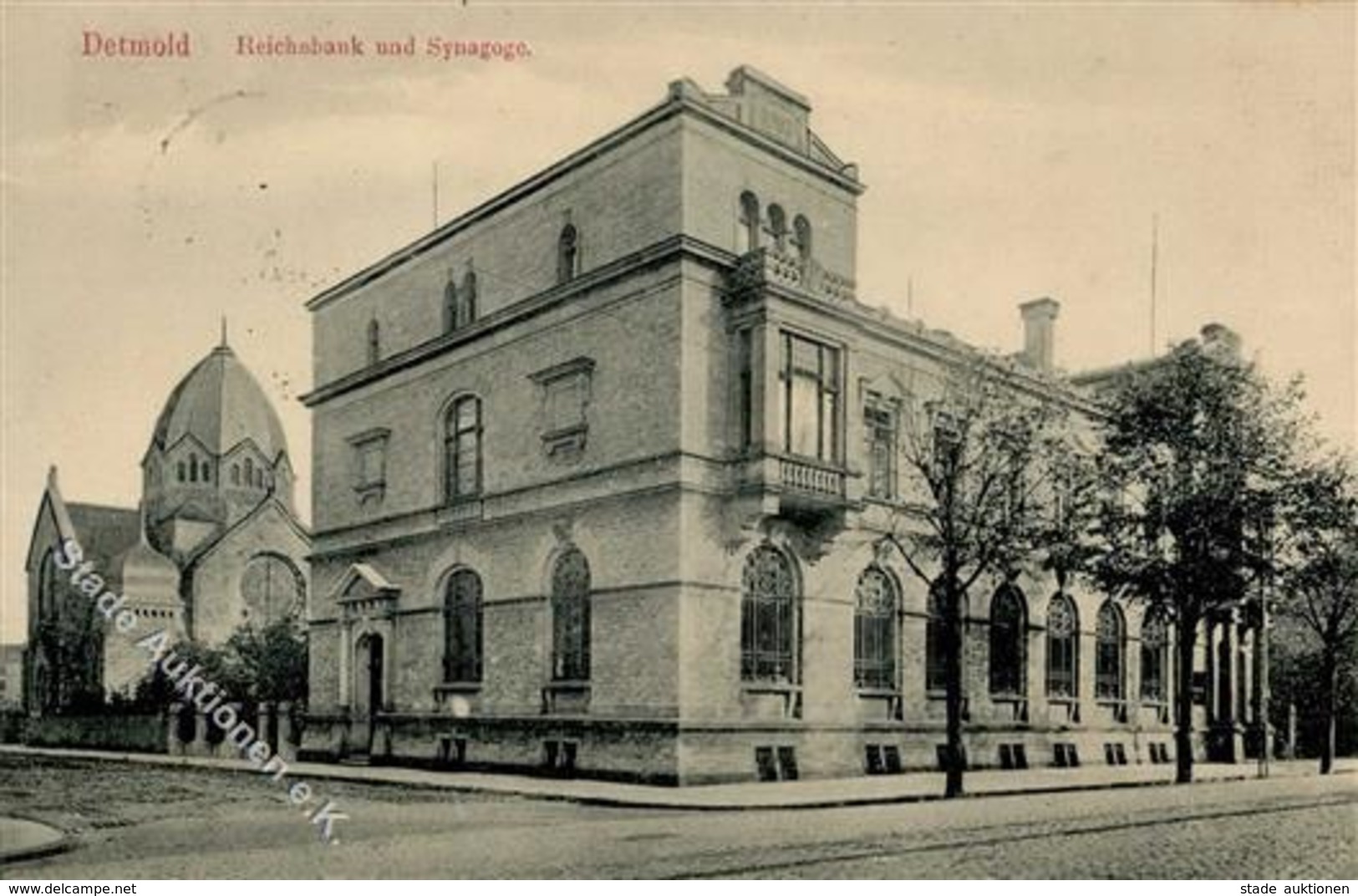 Synagoge Detmold (4930) 1918 I-II Synagogue - Jewish