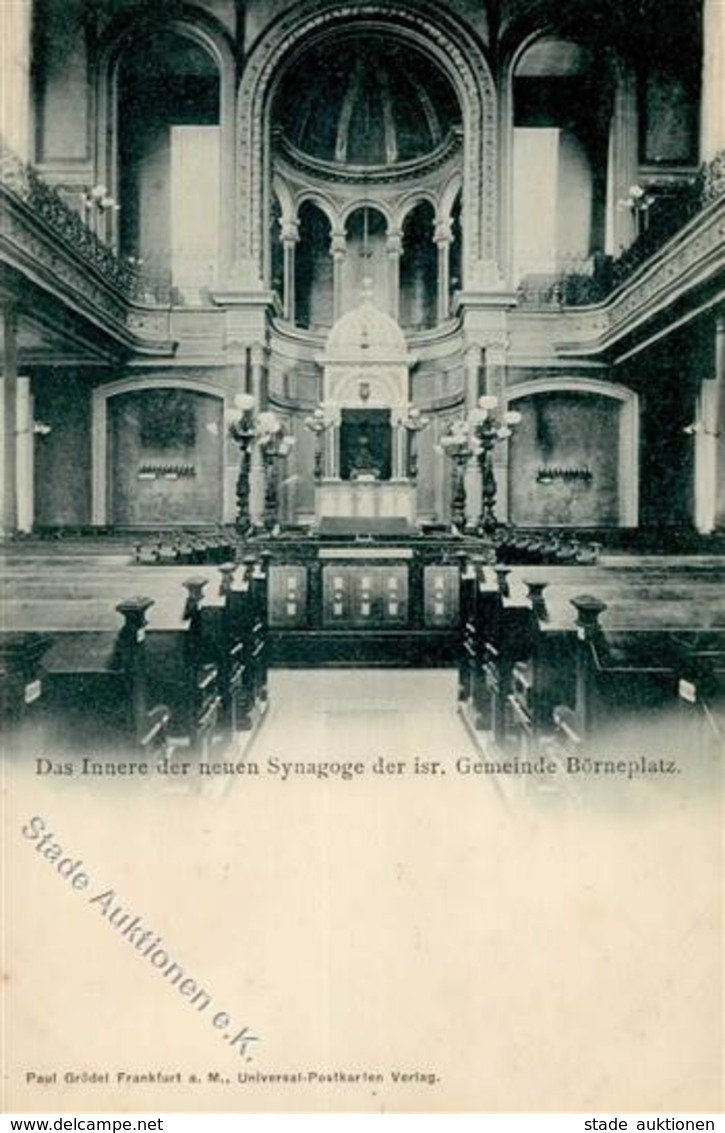 Synagoge FRANKFURT/Main - Inneres Der Synagoge D. Isr. Gemeinde Börneplatz I Synagogue - Judaika