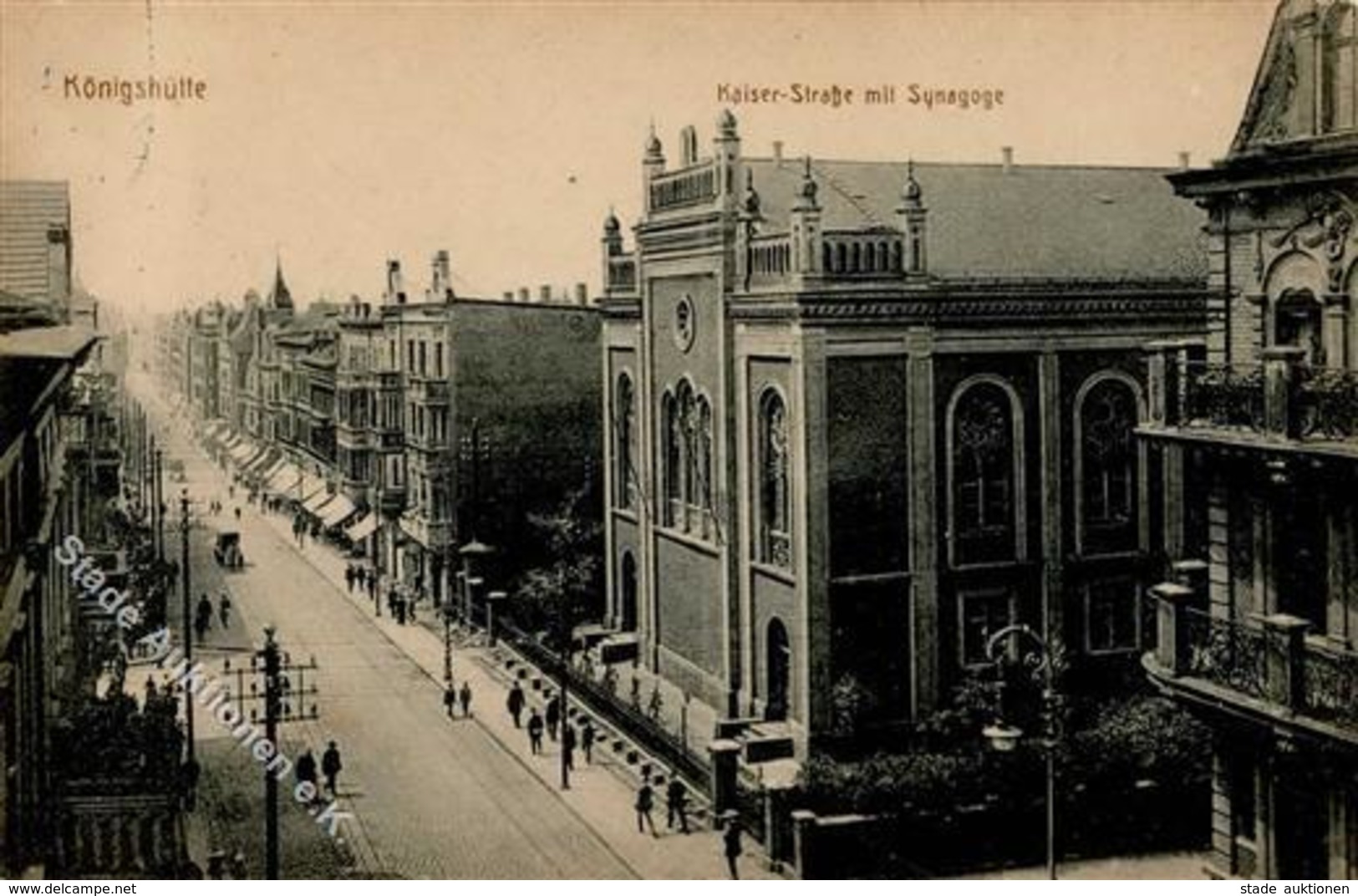 Synagoge KÖNIGSHÜTTE,Obschl. - Synagoge In Der Kaiserstrasse I-II Synagogue - Judaika