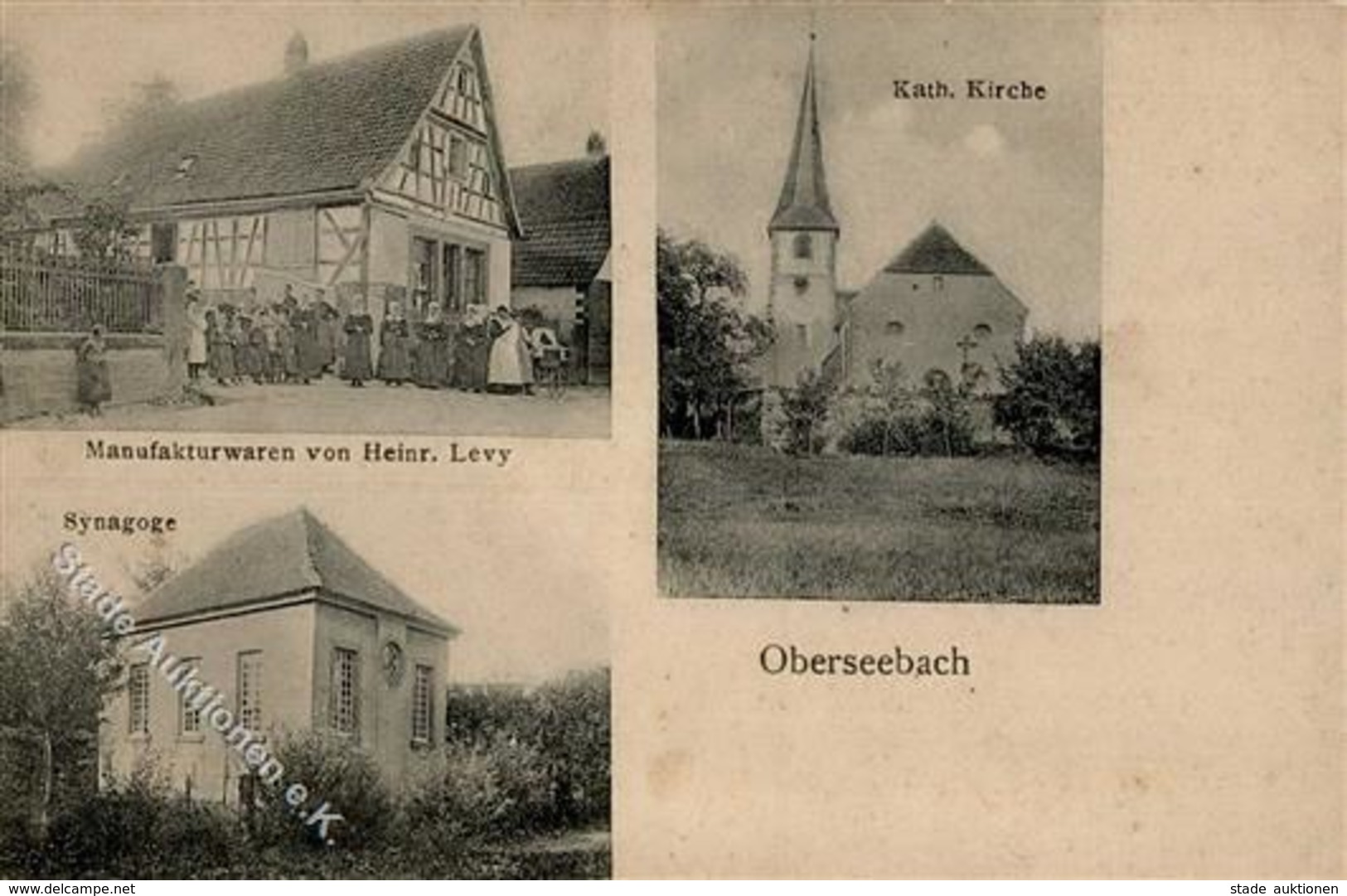 Synagoge OBERSEEBACH,Elsass - Mit Manufakturen V. Heinrich LEVY I-II Synagogue - Judaika