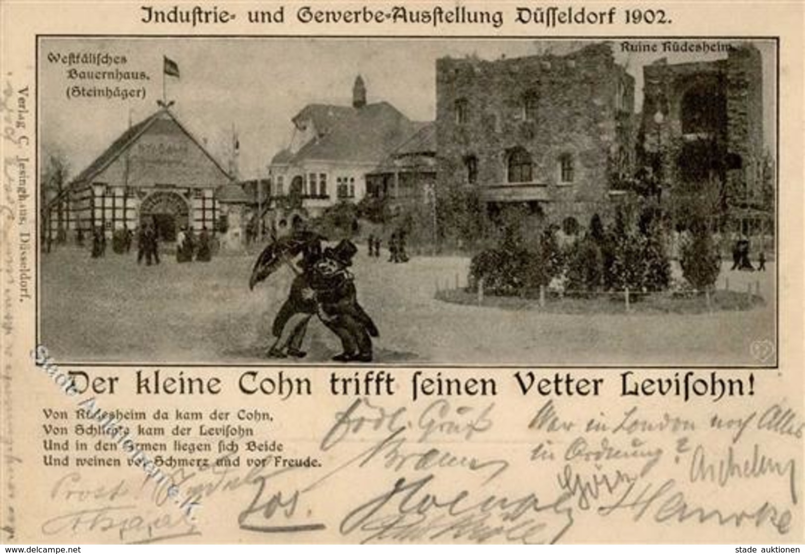 Judaika - KOHN - Der Kleine Cohn Trifft Seinen Vettter Levisohn Auf D. Gewerbe-Ausstellung Düsseldorf 1902 I-II Expo Jud - Jewish