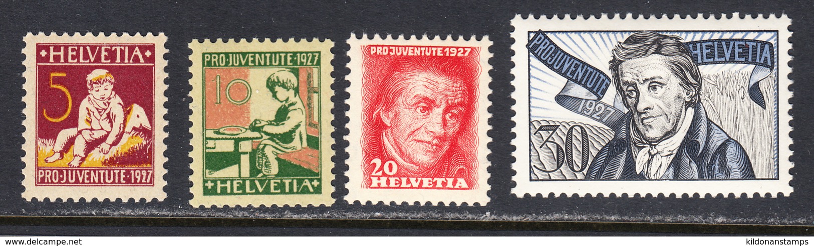 Switzerland 1927 Pro Juve, Mint No Hinge, Sc# B41-B44 - Unused Stamps