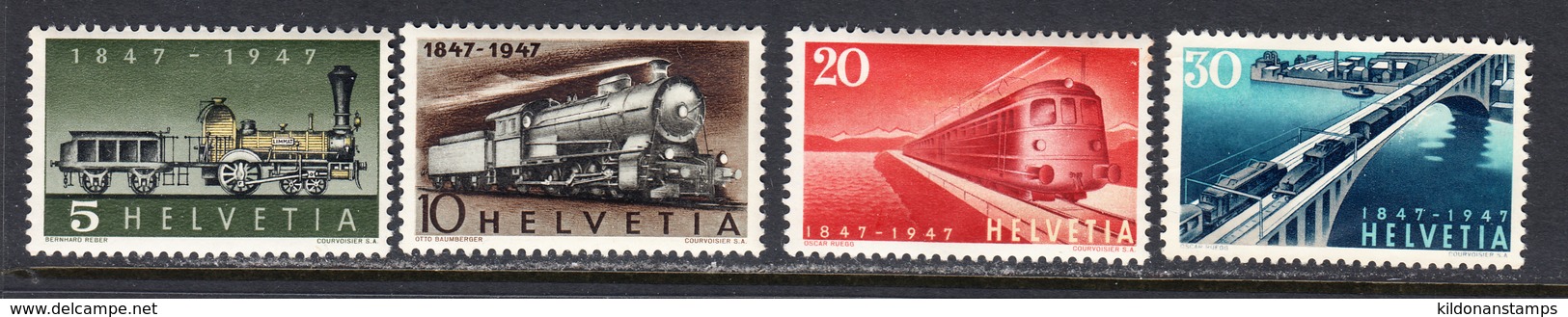 Switzerland 1947 Mint Mounted, See Notes, Sc# 308-311 - Nuevos