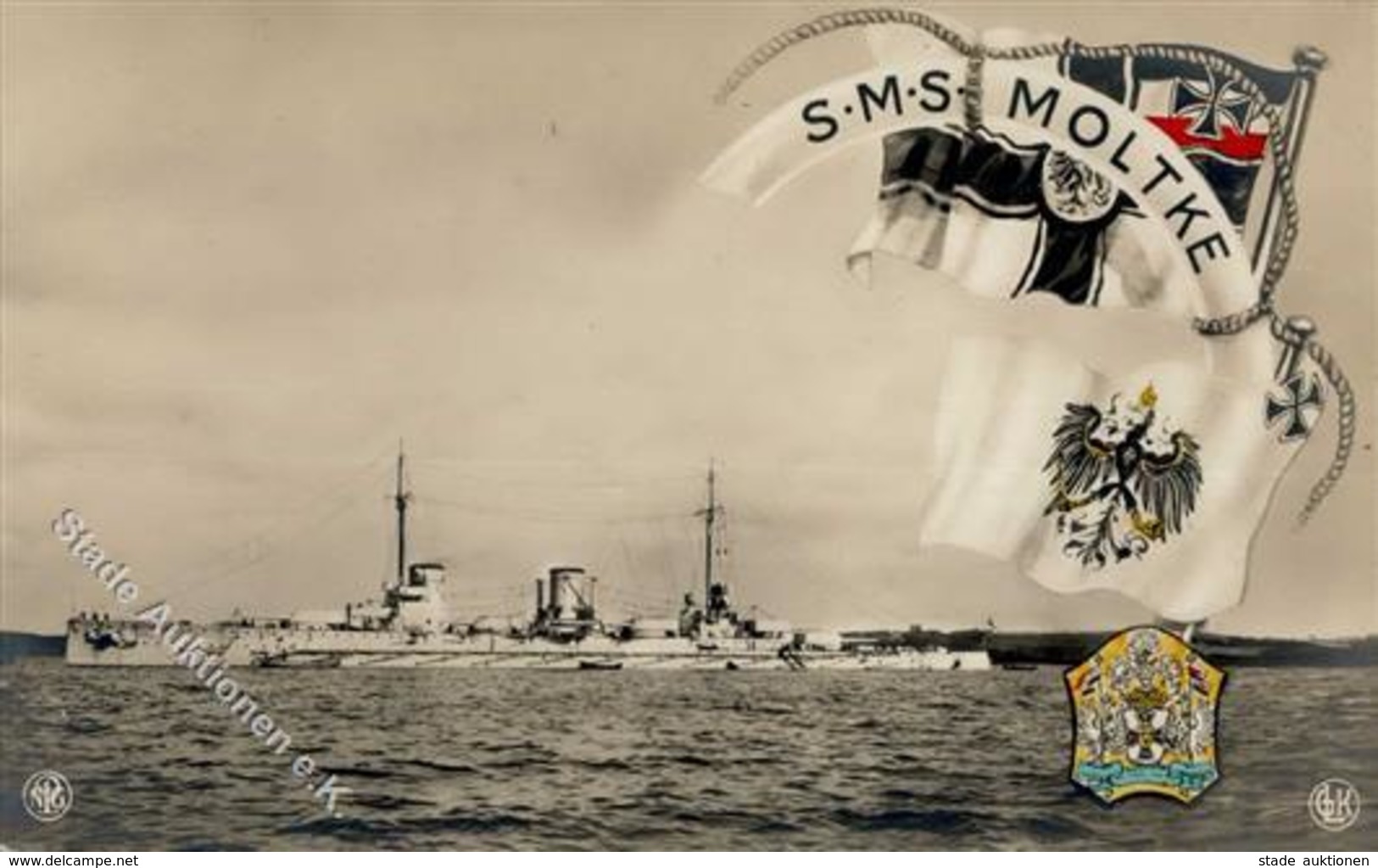 Marine SMS Moltke Foto AK I-II - Marines