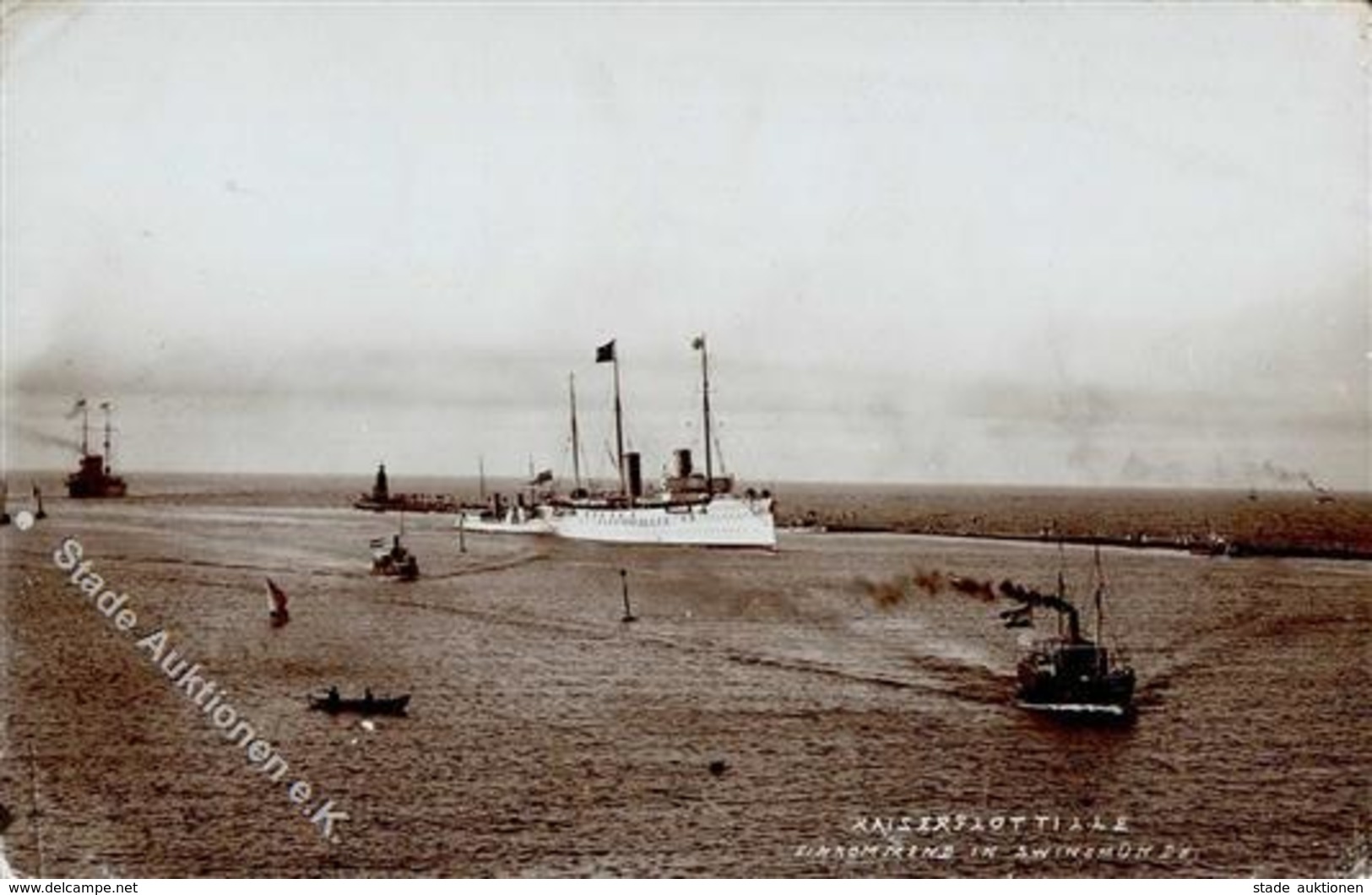 Marine Swinemünde Kaiserflottille Fotograf Max Dreblow Stettin Foto AK I-II (Ecken Abgestoßen) - Marines