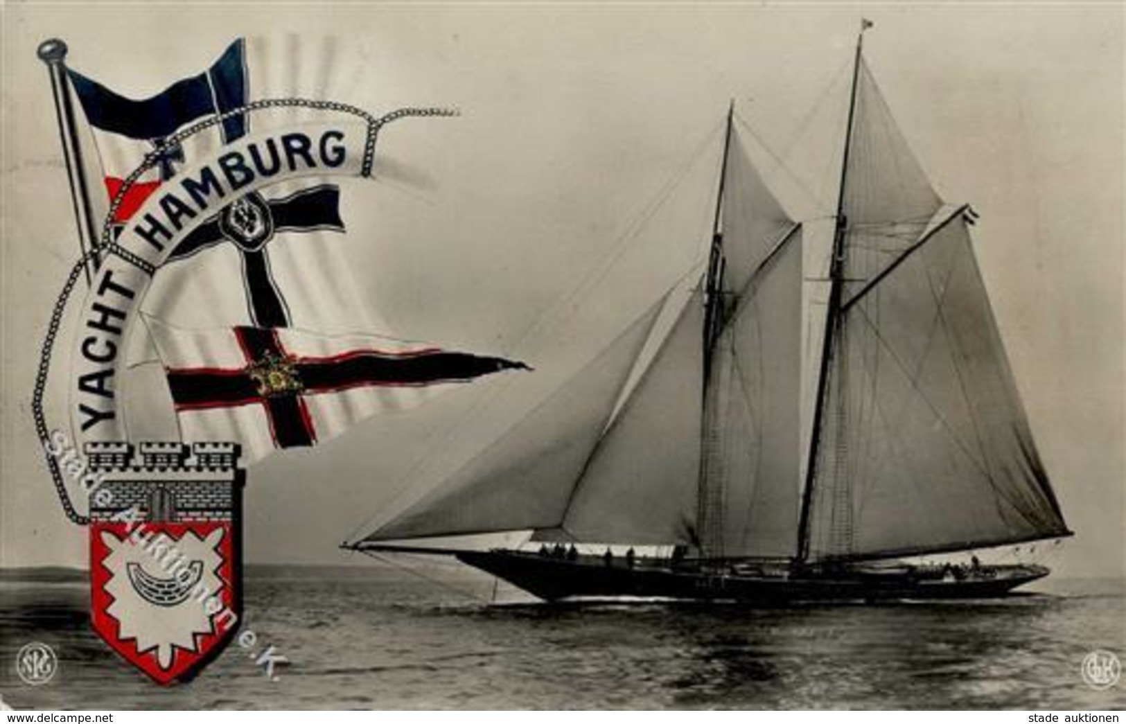 Marine Yacht Hamburg Foto AK 1913 I-II - Marines