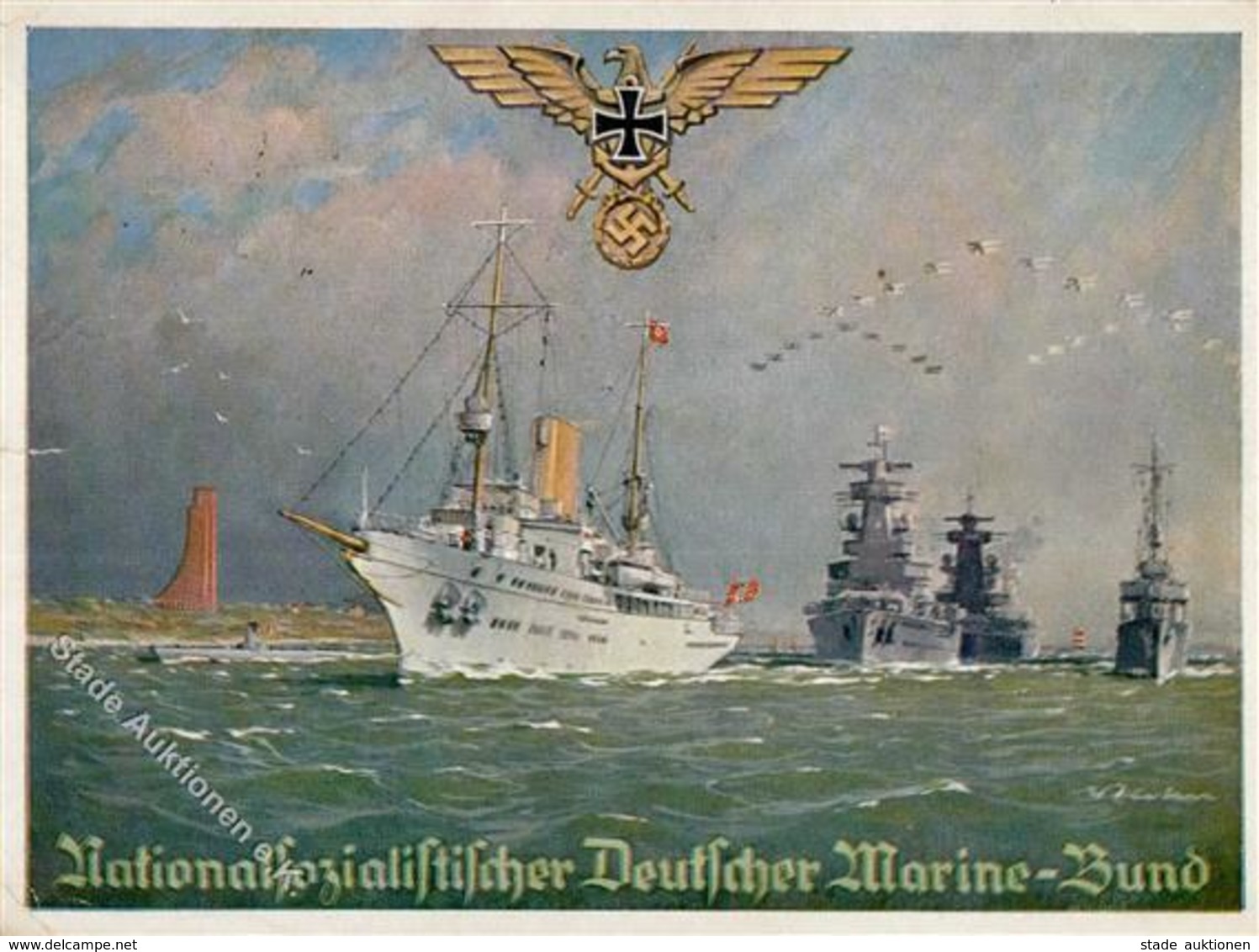 Schiff Kreuzer WK II Nationalsozialistischer Deutscher Marine Bund I-II (Ecke Abgestoßen) Bateaux Bateaux - Autres & Non Classés