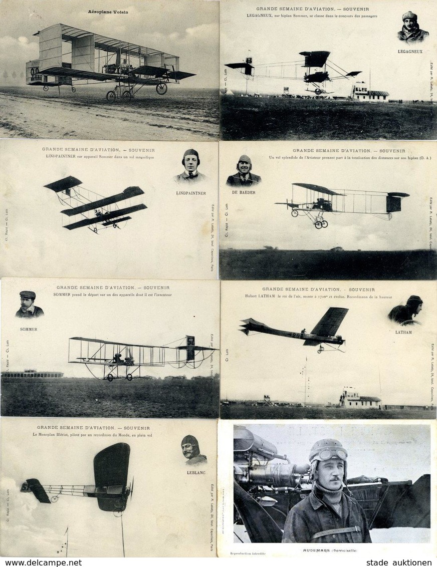 Flugzeug Flugpioniere Frankreich Lot Mit 9 Ansichtskarten I-II Aviation - Sonstige & Ohne Zuordnung