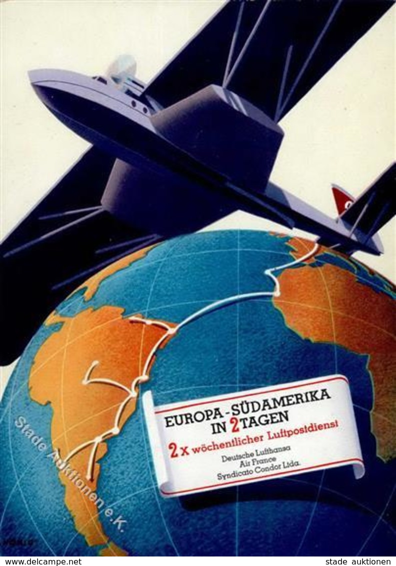 Flugzeug Luftpostdienst Europa Südamerika I-II Aviation - Other & Unclassified
