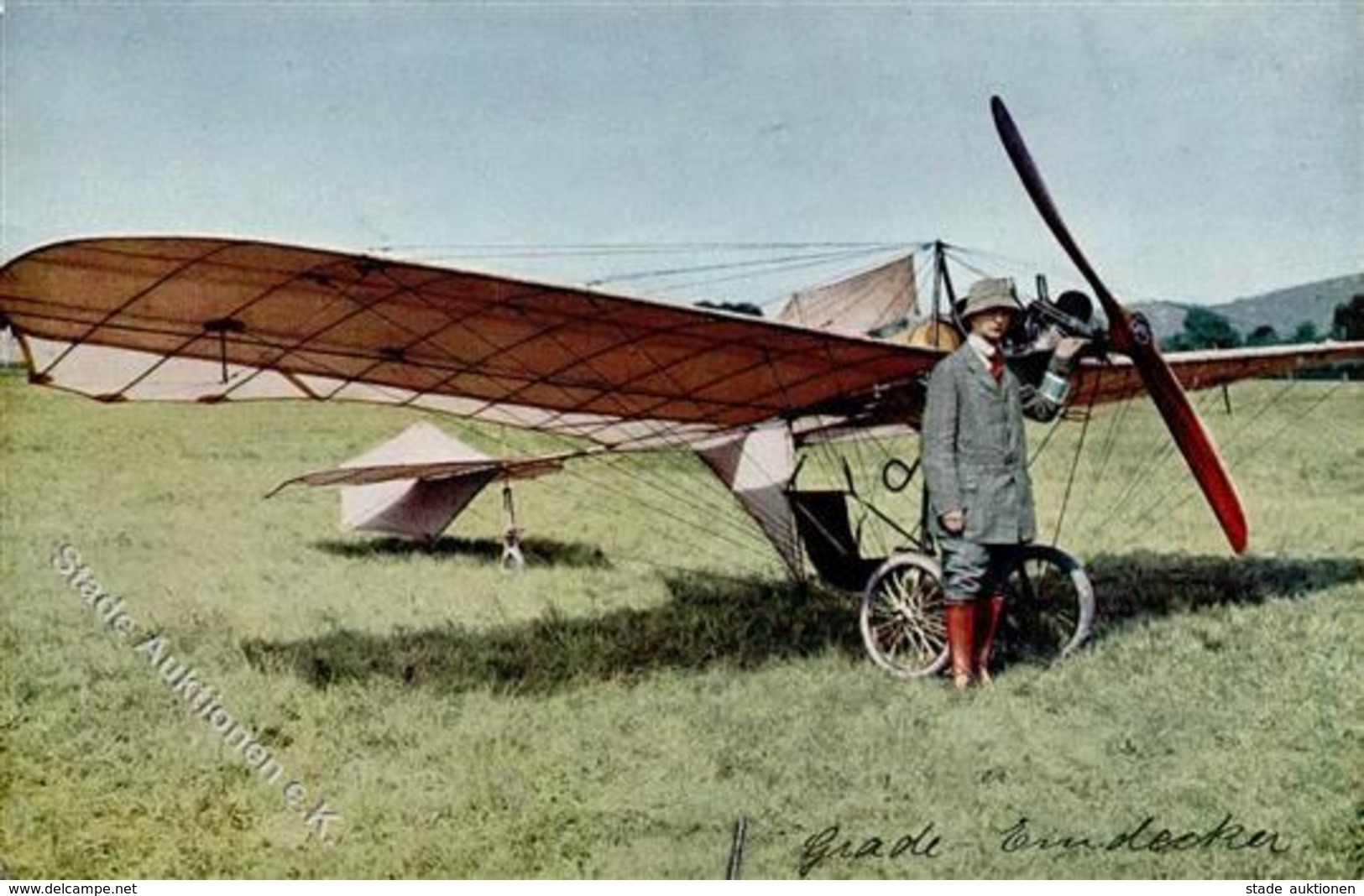 Flugzeug Vor 1945 Grade Eindecker 1912 I-II Aviation - Sonstige & Ohne Zuordnung