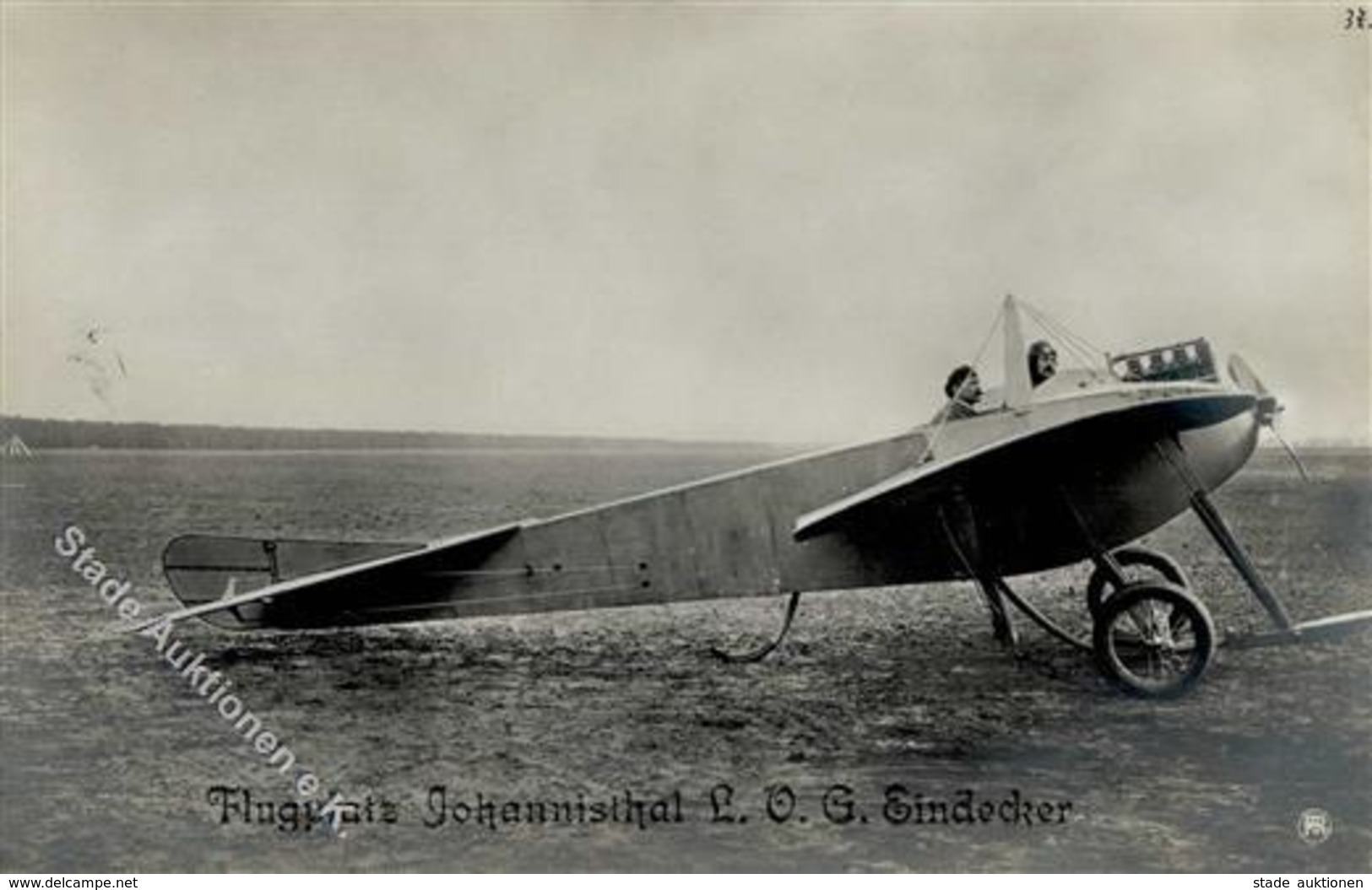 Flugzeug Vor 1945 LVG Eindecker Flugpltz Johannisthal Foto AK I-II Aviation - Other & Unclassified