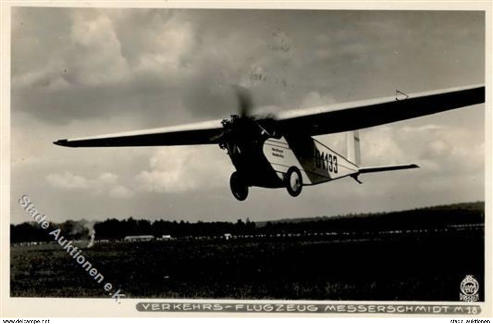 Flugzeug Vor 1945 Verkehrsflugzeug Messerschmidt M 18 RS Stpl. Mit Luftpost Befördert Postamt 1 In Darmstadt, Schwarza F - Sonstige & Ohne Zuordnung