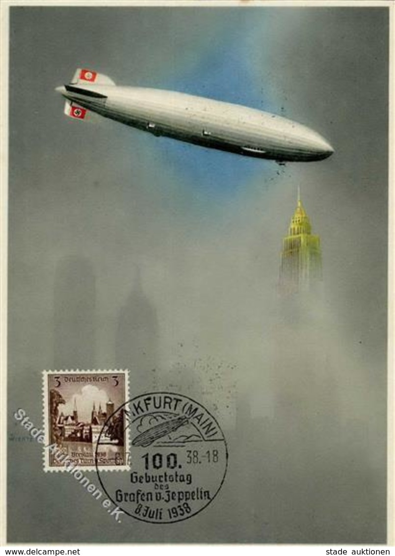 ZEPPELIN-Werbe-Prop-Ak WK II - In 2 Tagen Nach Nordamerika - New YORK I-II - Sonstige & Ohne Zuordnung