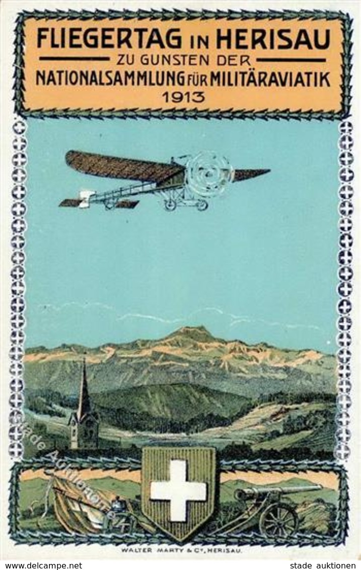 Flugtag Herisau (9100) Schweiz 1913 I-II - Sonstige & Ohne Zuordnung