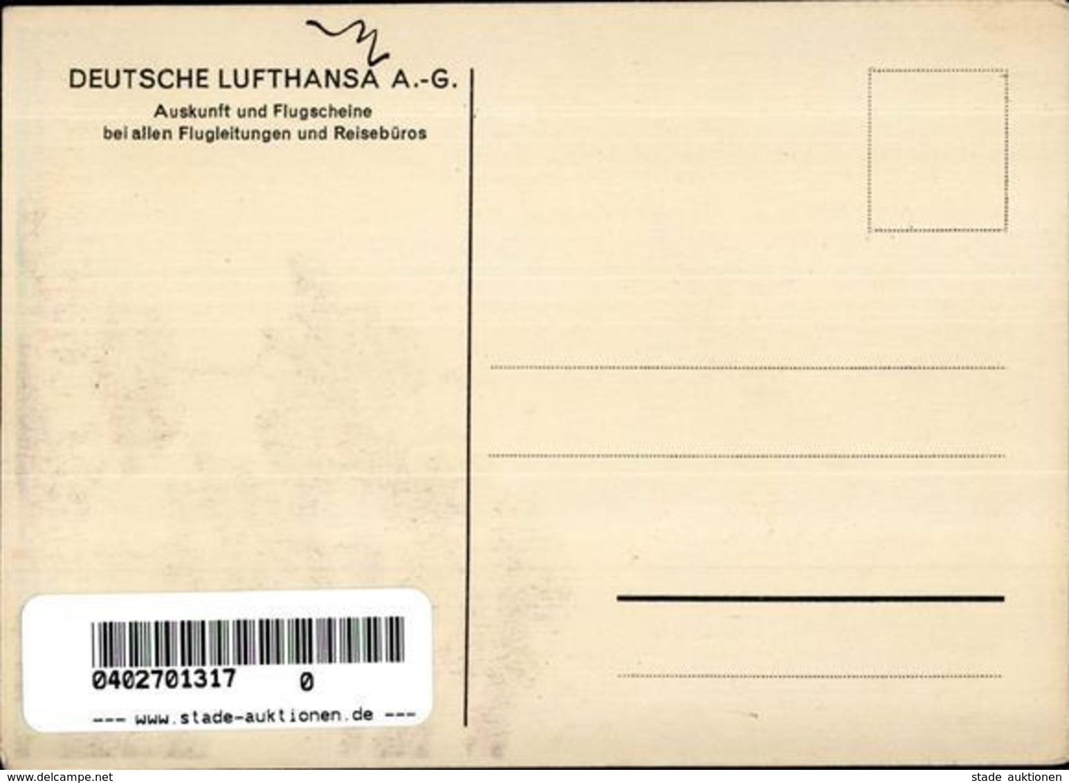 Lufthansa Werbe AK I-II - Sonstige & Ohne Zuordnung
