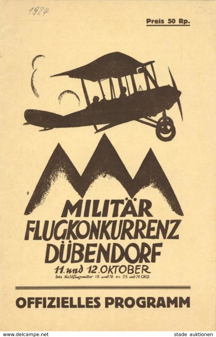 Flugereignis 2 Hefte 1 X Militär Flugkonkurenz Dübendorf CH 1924 Und 1 X Ecole De Pilotage Conditiond Div. Abbildungen I - Sonstige & Ohne Zuordnung