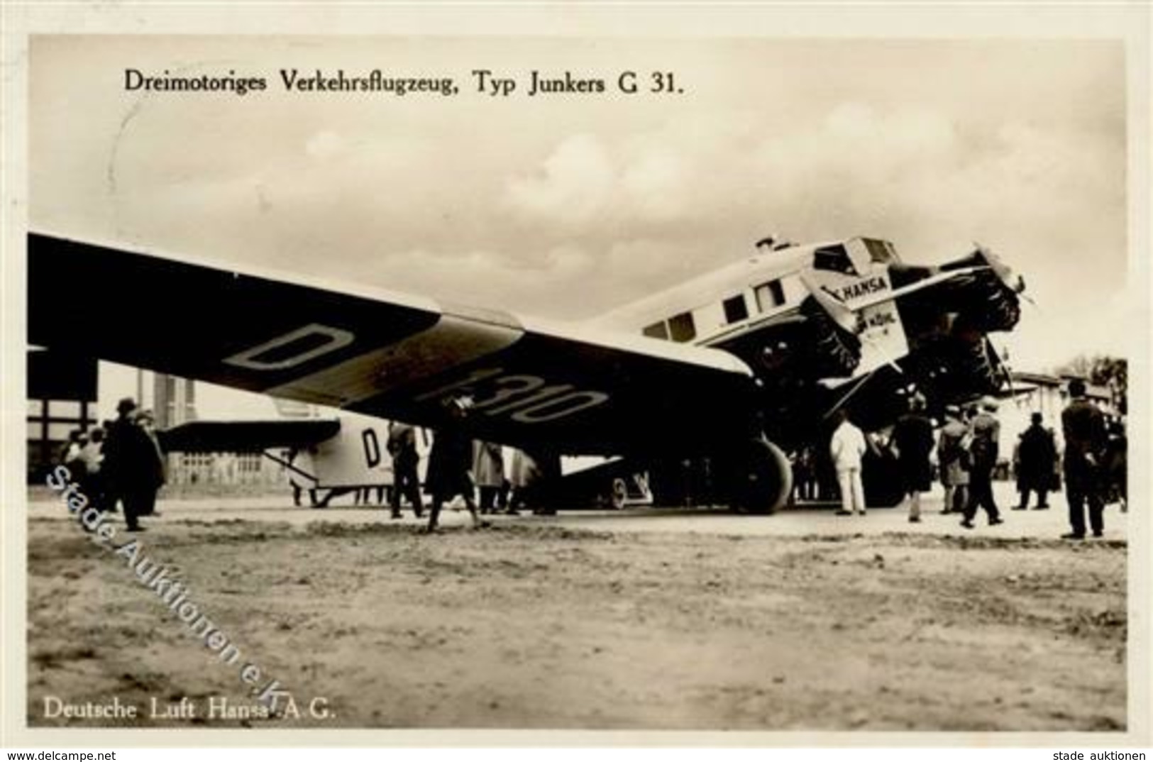 Junkers Dreimotoriges Verkehrsflugzeug G 31 Foto AK I-II - Sonstige & Ohne Zuordnung