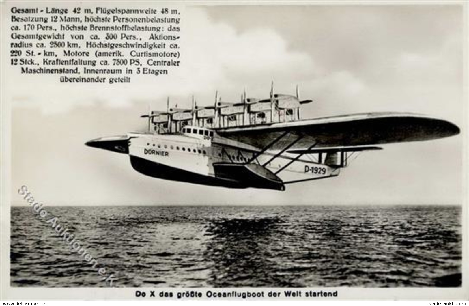 Dornier Do X Oceanflugboot Foto AK I- - Otros & Sin Clasificación