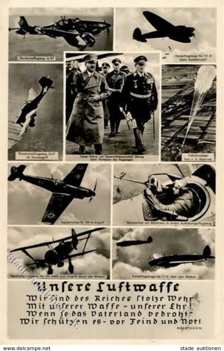 Flugwesen WK II Hitler Und Göring  Foto AK I-II Aviation - Sonstige & Ohne Zuordnung