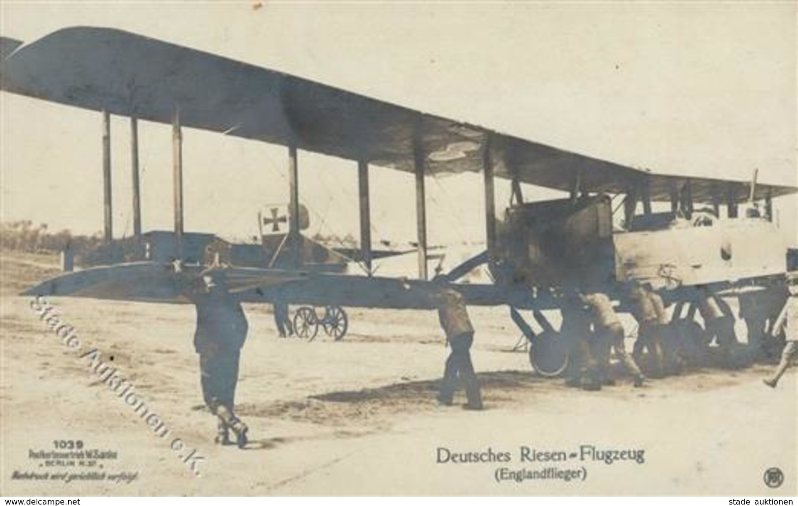 Sanke Flugzeug Nr. 1039 Deutsches Riesen Flugzeug Foto-Karte I-II Aviation - Other & Unclassified