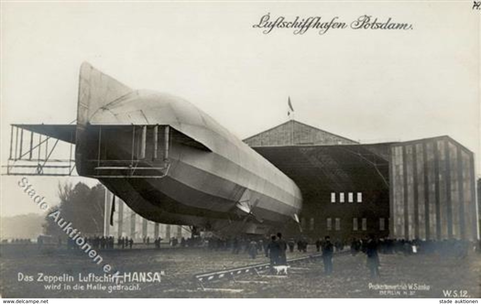 Sanke Nr. W.S. 12 Zeppelin Hansa Foto AK I-II Dirigeable - Other & Unclassified