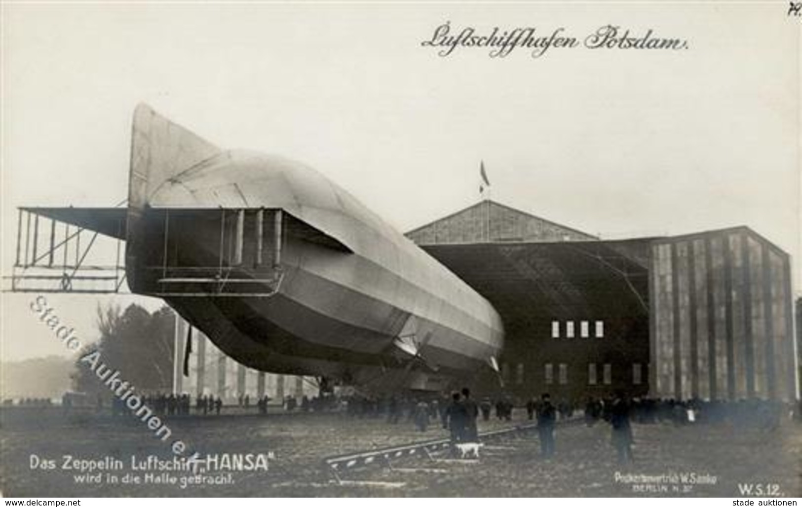 Sanke Nr. W.S. 12 Zeppelin Hansa Foto AK I-II Dirigeable - Sonstige & Ohne Zuordnung